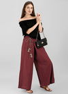 Black And Maroon MESMORA MF Trendy Look Western Top With Bottom Heavy Collection 1101